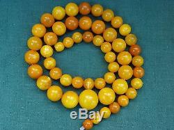 Natural old Baltic amber necklace 64 gram