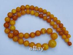Natural old Baltic amber necklace 64 gram
