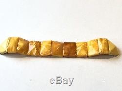 Natural old baltic amber bracelet egg yolk butterscotch 17gr