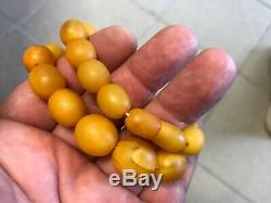 Natural old baltic amber necklace butterscotch color, 36,8gr