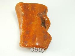 Natural raw unpolished baltic amber piece butterscotch 126.6 grams