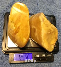 Naturbernstein, baltic amber, raw amber, butterscotch amber, 125 g
