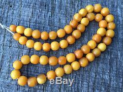 Old Eggyolk Butterscotch Natural Baltic Amber Necklace Beads