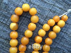 Old Eggyolk Butterscotch Natural Baltic Amber Necklace Beads
