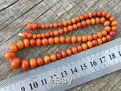 OLD EGGYOLK BUTTERSCOTCH NATURAL BALTIC AMBER NECKLACE BEADS