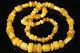 OLD Natural Antique 73.87g Butterscotch Beeswax Baltic Amber Stone Necklace A991