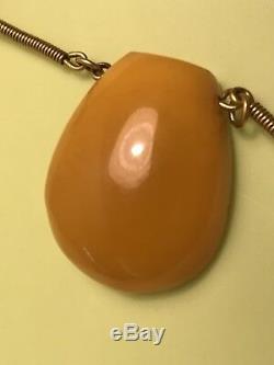 OLD RUSSIAN NATURAL BALTIC AMBER EGG YOLK BUTTERSCOTCH NECKLACE BEAUTIFUL 55g