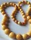 Old Antique Natural Baltic Amber Butterscotch Egg Yolk Bead Necklace 79.62 Grams