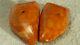 Old Baltic Natural Amber 2 Stones 6 Grams Collectible Rare Red! Colour