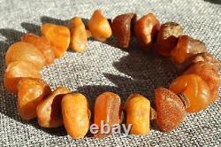 Old Baltic Natural Amber Drop Stones 26 Grams Collectible Amber Bracelet
