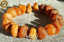 Old Baltic Natural Amber Drop Stones 26 Grams Collectible Amber Bracelet