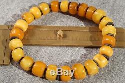 Old Baltic natural amber bead bracelet 11 grams