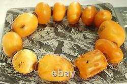 Old Baltic natural hand amber bracelet 37 grams. Men women Baltic amber bracelet