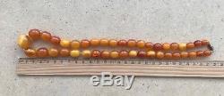 Old Geniune Natural Antique Baltic Vintage Amber jewelry stone Necklace Gem Nice