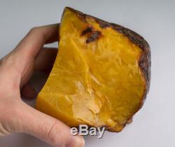 Old Huge (396g) Stone Egg Yolk Butterscotch Color Baltic amber