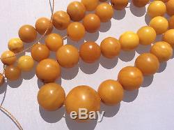 Old Natural Baltic Amber Bead Necklace