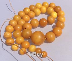 Old Natural Baltic Amber Bead Necklace