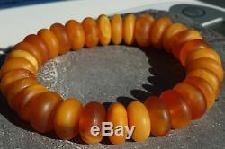 Old Natural Baltic amber bracelet 24 grams honey color. NO IMPORT CUSTOMS TAX