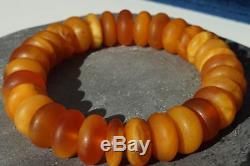 Old Natural Baltic amber bracelet 24 grams honey color. NO IMPORT CUSTOMS TAX