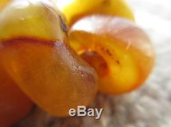 Old Natural Genuine Antique Moroccan Baltic Amber Beads from Berber Villages
