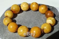 Old natural Baltic amber bracelet 32 g. FEDEX EXTRA FAST WORLDWIDE SHIPPING