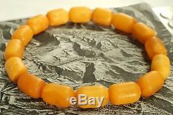 Old natural Baltic amber yellow bracelet 12 g. No import customs tax worldwide