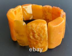 Old natural baltic amber bracelet 43gr