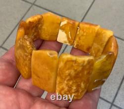 Old natural baltic amber bracelet 43gr