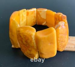 Old natural baltic amber bracelet 43gr