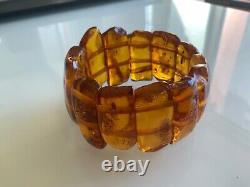 Old natural baltic amber bracelet 62gr