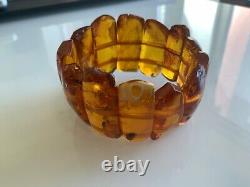 Old natural baltic amber bracelet 62gr