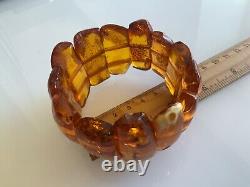 Old natural baltic amber bracelet 62gr