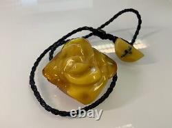 Old natural baltic amber necklace pendant 31gr