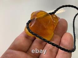 Old natural baltic amber necklace pendant 31gr