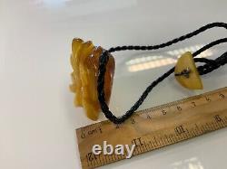 Old natural baltic amber necklace pendant 31gr