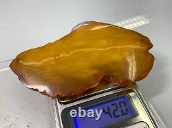 Old natural baltic amber stone brooch 42gr