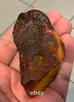 Old natural baltic amber stone pendant 47gr