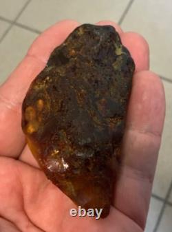 Old natural baltic amber stone pendant 47gr