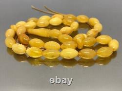 Olive Natural Baltic Amber Islamic 33 Prayer Beads Genuine Stone Rosary 16g 4336