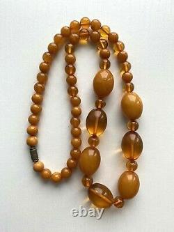 Original Antique German Natural Baltic Amber 32g. Necklace Beads Butterscotch