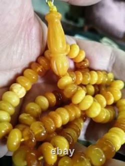 Original Antique Natural Baltic Amber Islamic 101 Prayer Beads 36 Grams Rosary