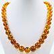 PRETTY Natural Baltic Amber Necklace Amber Beads Necklace adults pressed