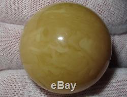 Polished Natural 32,84 mm Genuine Baltic Amber Stone Sphere 19,62 Gm NR