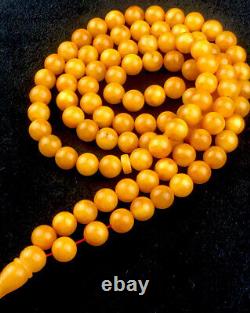 RARE Certified 99 Egg Yolk Baltic Amber Prayer Beads 50gr (PRESSED)