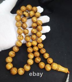 Rare Baltic Amber Islamic Prayer Beads Misbaha Old Germany 112gram