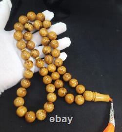 Rare Baltic Amber Islamic Prayer Beads Misbaha Old Germany 112gram