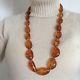 Rare Vintage Natural Baltic Honey Amber Beaded Necklace, 98 g, 31 long