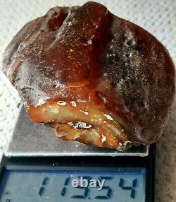 Raw Amber Polished Side Baltic stone natural Pendant 113 g Yellow White Royal