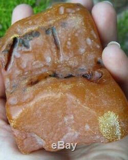 Raw Old Natural Amber Stone Bernstein Baltic Sea Rock Rendant 196g