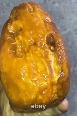 Raw amber BIG stone 472gr Baltic 100% KING TIGER tesbih